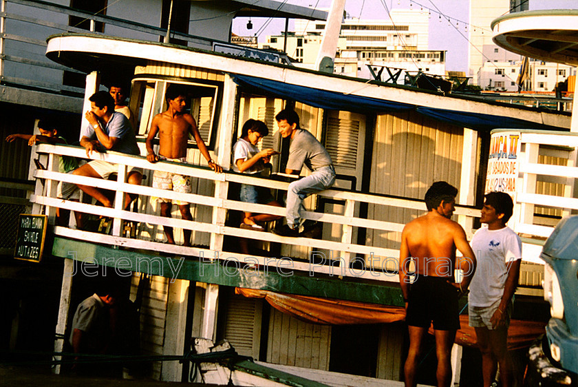 Travel-DSCF5804-Manaus 
 Local boat at the dock, Manuas, Brazil