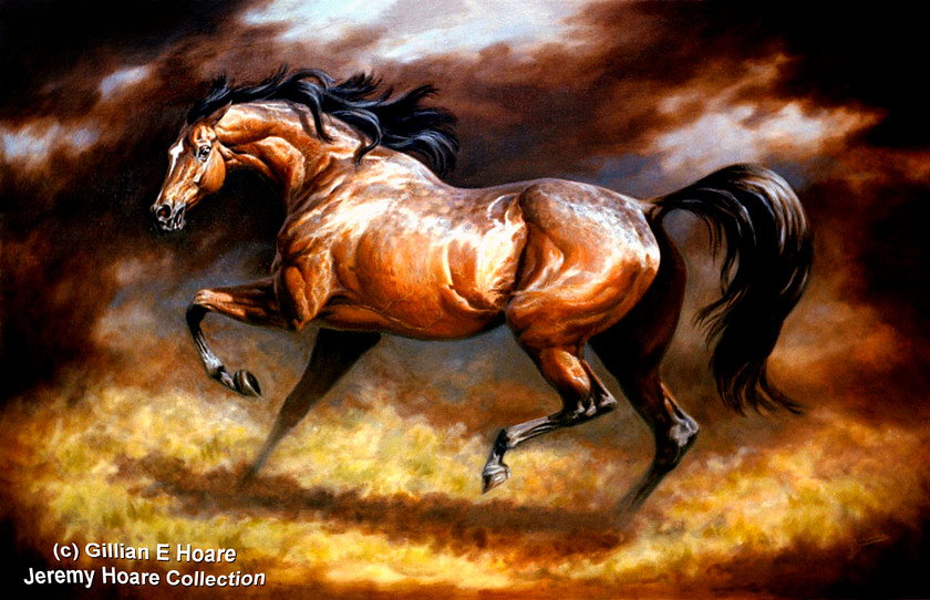 Blaze 
 Blaze, a painting from many impressions of horses Gillian knew