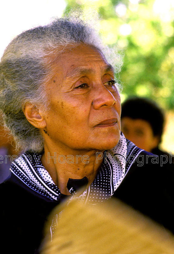 Tonga-0004 
 Elderly woman at a funeral, Taoa, Vava'u, Tonga 
 Keywords: Tonga, Vava'u,